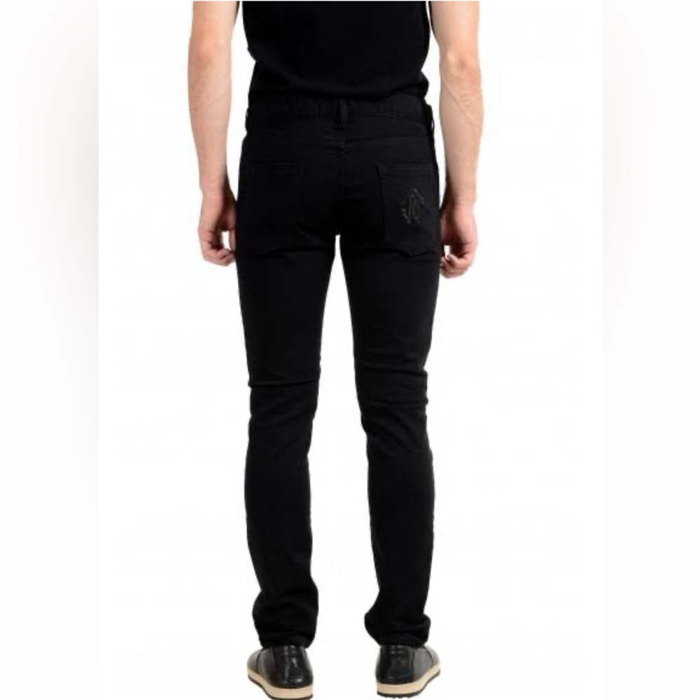 Roberto Cavalli Men's Black Stretch Skinny Jeans 34